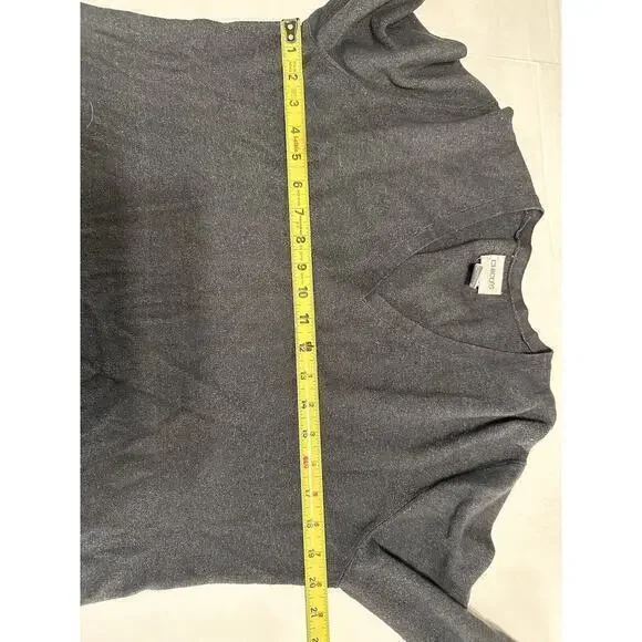 Chicos Sweater Womens 3 (XL 16) Gray Rayon V Neck Long‎ Sleeve Luxe Knit - Picture 11 of 14